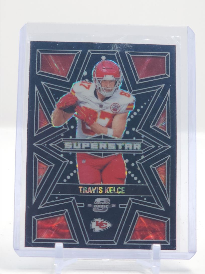 TRAVIS KELCE 2024 CONTENDERS OPTIC SUPERSTAR BLACK SCOPE CHIEFS /25 Q4945
