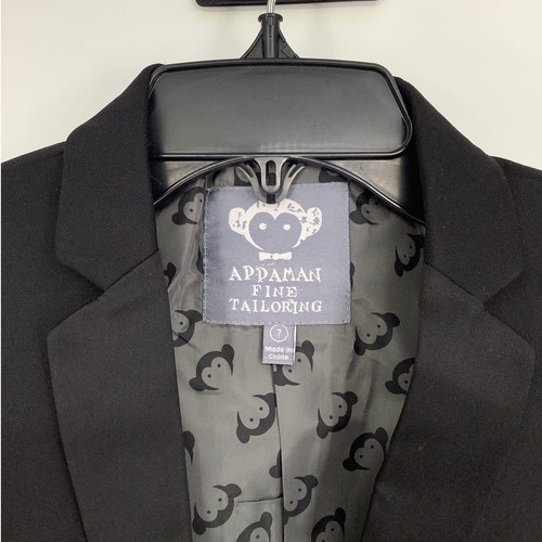 Appaman Fine Tailoring Boys 7 Black Tuxedo Suit Jacket Formal Business I7-16 - Picture 4 of 8