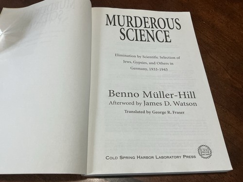 MURDEROUS SCIENCE IN GERMANY 1933-1945 BY BENNO MULLER-HILL 1998 Paperback VG - Imagen 6 de 13