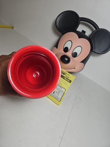 Fiambrera de plástico con cabeza de Mickey Mouse Disney vintage años 80 Aladdin con termo - Imagen 2 de 14