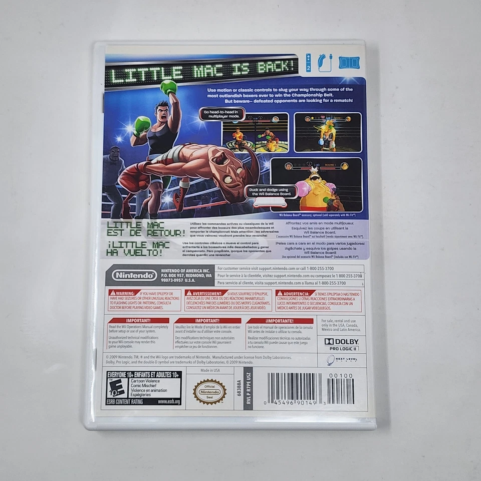 Punch-Out!! (Nintendo Wii) Complete CIB - Tested - Image 3 of 4