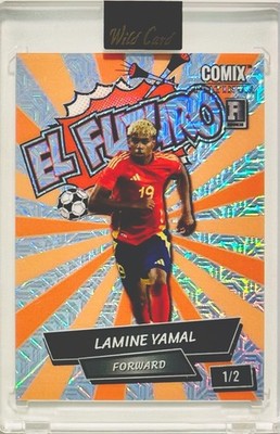 ⭐︎ミヤル⭐︎ Lamine Yamal 2024 Wild Card Comix EL FUTURO RC 1/2 Orange Rainbow