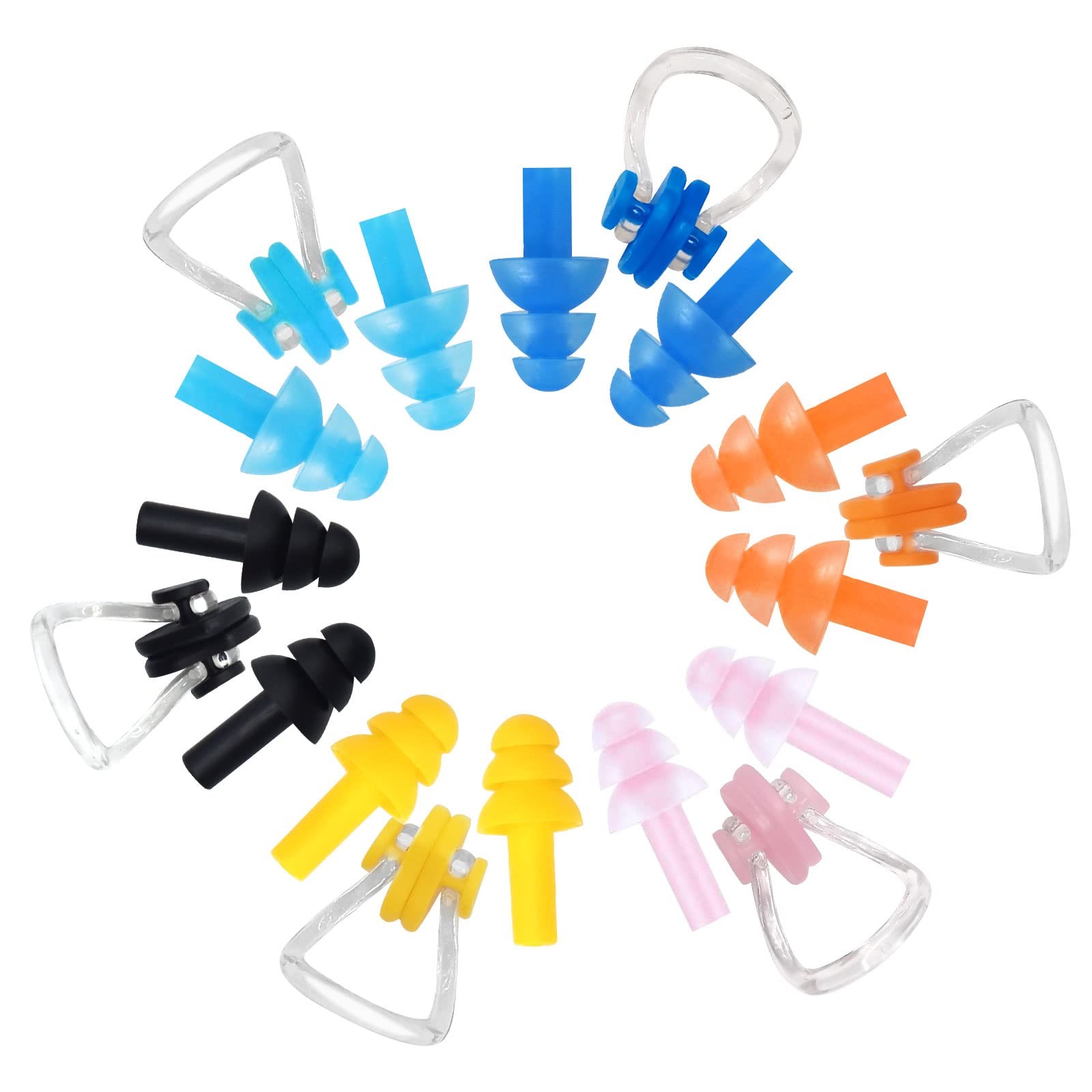 Silicone Swimming Earplugs Nose Clip Plugs Waterproof Surfing Bathe Sport Pro...