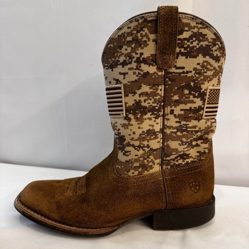 Ariat Sport Patriot Western Boot Antique Mocha/Sand Camo size 4.5D - Picture 3 of 9