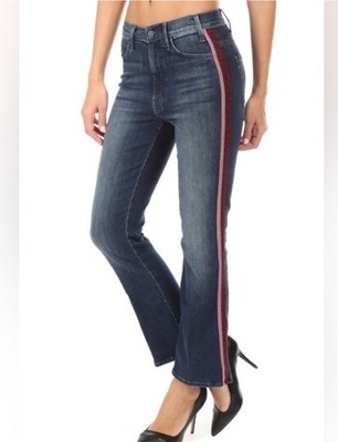 Mother Denim High Waist Looker Jeans In Here Kitty Kitty Glitter Women s Size 27