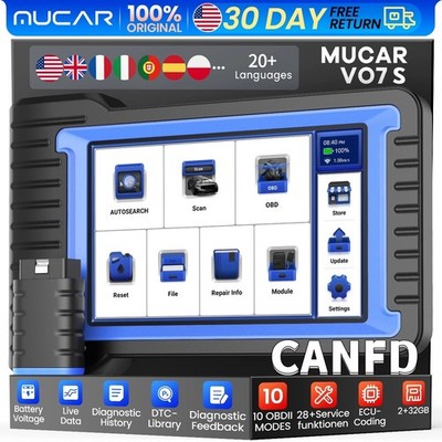 MUCAR VO7 S OBD2 Diagnostic Tool Bluetooth CANFD ALL System Bidirectional 2026