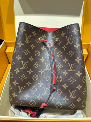 Louis Vuitton NéoNoé Handbag MM Brown Leather Unused | eBay