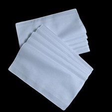10 Pc Cotton White Handkerchiefs Square Men Soft Set Handkerchief Towels