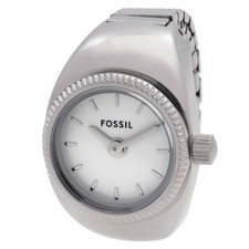 Fossil Quartz Silver Dial Ladies Watch Ring ES5245