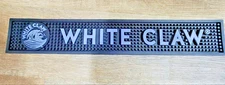 White Claw Hard Seltzer Black 21" NEW RUBBER BAR MAT Liquor Rail Spill Runner