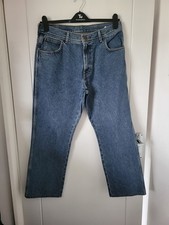 Mens Light Blue Wranger Straight Leg Jeans 34W 30L 