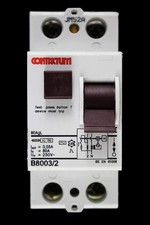 CONTACTUM 80 AMP 30mA DOUBLE POLE RCCB RCD TYPE AC B8003/2 RED