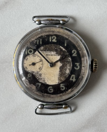 Big Swiss Mechanical Mens Marriage Wristwatch OMEGA, Original!