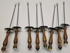 Vintage Set of 8 Stainless Steel Fondue Forks Rubel / Styson Inc MCM 1969 