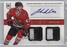 2013-14 Panini National Treasures Dual Memorabilia Joakim Nordstrom Auto 0f2