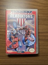 Vintage Nintendo NES American Gladiators Game W/rental Box From Video Towne 