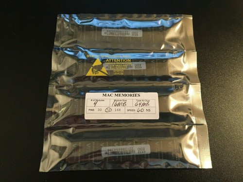 4x 16MB 4Mx32 EDO 72-Pin Non-Parity 60ns 5V SIMM Memory 64MB 4x32 Mac PC Unix - Picture 2 of 4