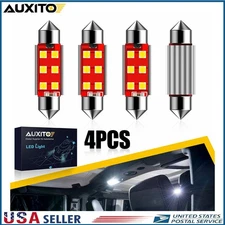 4x Super Bright CANBUS 578 6411 211-2 42MM LED Dome Light Bulb 6000K Clear White