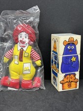 NIB 1984 5  McDonald  s Ronald Cloth toy Sealed In Bag and 1988 twist puzzle