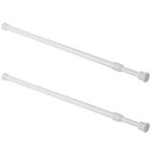  2 Pcs Telescopic Shower Curtain Rod Pole Bathroom Rail Adjustable