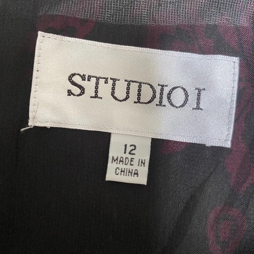 Vintage Studio 1 Y2K Floral Midi Dress Sz 12 Whimsigoth Grunge Dark Fairy Vamp - Picture 4 of 16