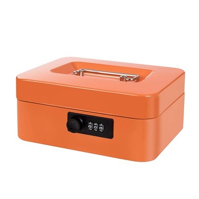 Cash Box with Money Tray and Combination Lock Metal Money Box Change Lock Box...