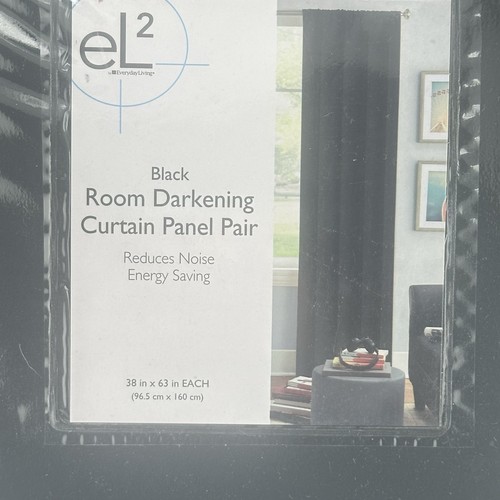 Blackout Curtain Room Darkening Window Curtains Insulated Thermal 38 X 63 Panels - Picture 2 of 4