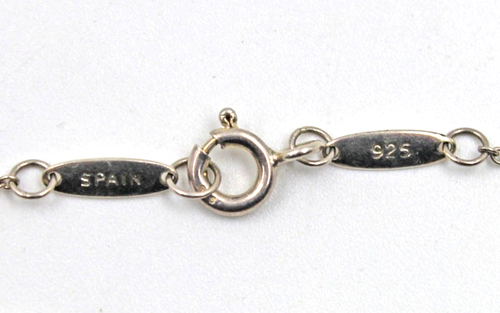 Tiffany & Co Sterlingsilber Elsa Peretti Alphabet Buchstabe H Anhänger Halskette 16" - Bild 5 von 7