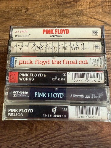 Pink Floyd Cassette Tape Lot 6 Works Relics Animals Lapse Wall VG Free Shipping - Picture 2 of 2
