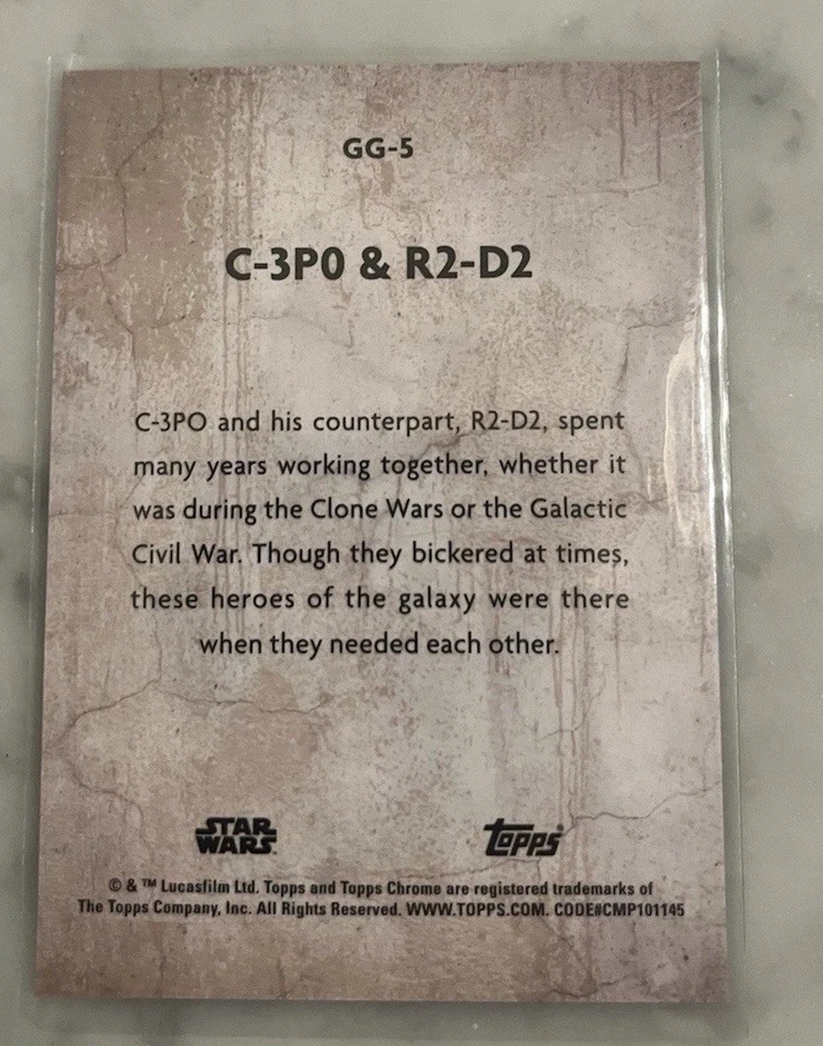 2025 Topps Chrome Star Wars Galactic Graffiti R2-D2/C-3PO Estuche Hit SSP GG-5 Foto 2 de 2