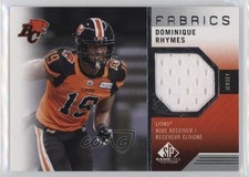 2021 SP Game Used Edition CFL Fabrics Dominique Rhymes #DR