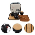 1 Set Portable Ceramic Travel Kung Fu Tea Pot Tea Ware (Black) Travel Tea Pot