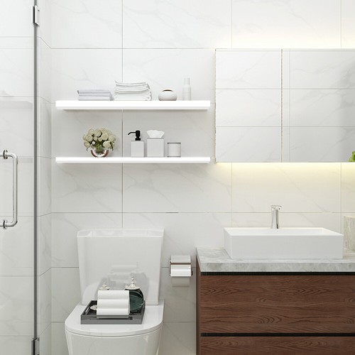 Wandregal 2tlg Wandboard Freischwebend Hängeregal CD Bücherregal Schweberegal - Bild 6 von 12