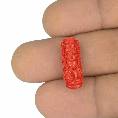 Escultura naranja intensa natural sin tratar de coral con certificación IGI ITALIA 7,84 quilates - Imagen 2 de 3