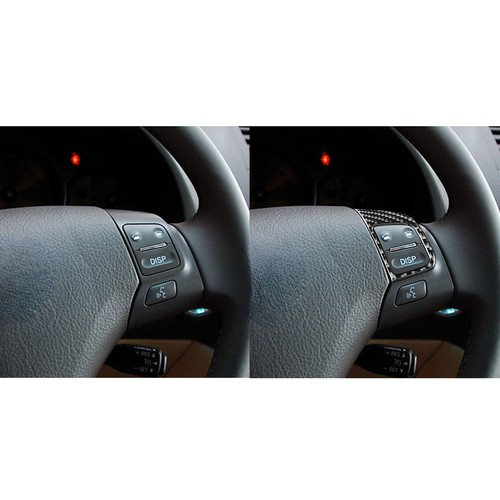 Carbon Fiber Inner Steering Wheel Button Decor Cover Trim B For Lexus GS 2006-11 - Imagen 2 de 10