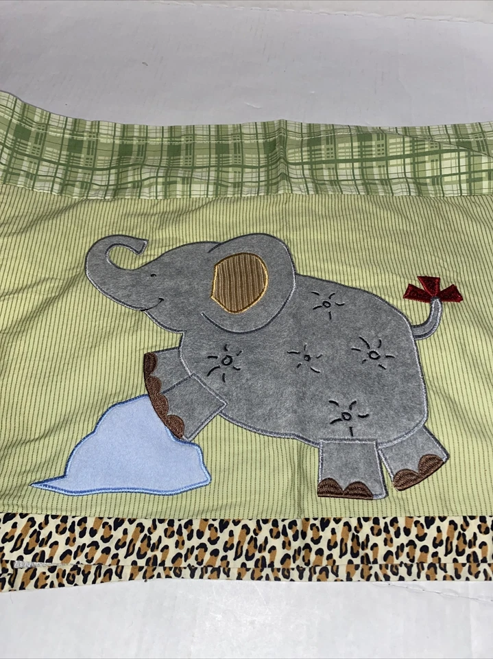 Corderos y Marfil Safari Cenefa Cortinas (2) León Mono Caimán 58x14 Bolsillo Varilla Foto 2 de 4