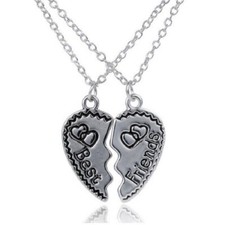 Best Friends Broken Heart Necklace
