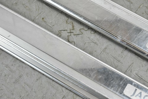 Jaguar XJS FACELIFT COUPE KICK SILL PLATE TREAD CHROME STRIP FINISHER DOOR COVER - Picture 6 of 12