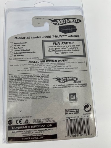 2006 Hot Wheels #42 Treasure Hunt 4/12 CUSTOM '59 CADILLAC Blue w/Real Riders - Picture 2 of 2