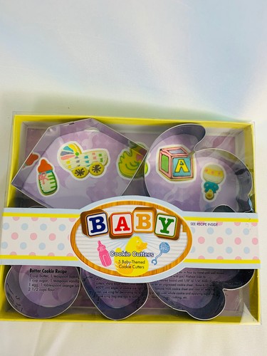 5 Stück Babyparty Motiv Ausstechformen Block Kutsche Rassel Flasche Duckie - Bild 2 von 7