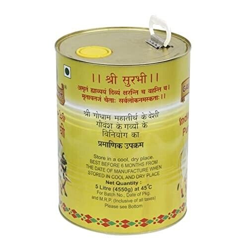 Indian A2 Cow Ghee 100% Pure- Made of kankrej Organic Cow Ghee 5L Pack of 1 - Picture 2 of 3
