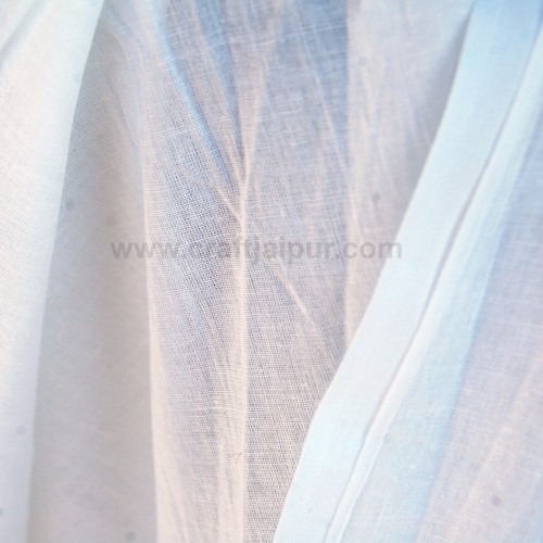Indian 100% Cotton White Fabric 44" Wide Sewing Material Light Weight Fabrics - Picture 1 of 4