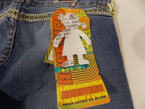 Roostico Girls 21''W  25'' INSEAM BLUE JEANS WITH BELT NWT - Picture 5 of 7