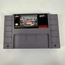 Jeopardy Deluxe Edition Super Nintendo 1993 SNES Cleaned Tested Works