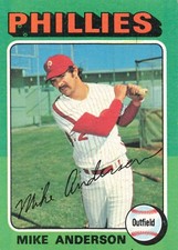 Mike Anderson Philadelphia Phillies 1975 Topps Baseball Card #118