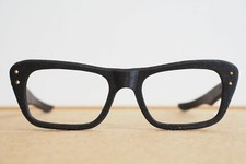 Vintage eyeglasses 1960s Faux Wood texture Made In Italy ebony tone