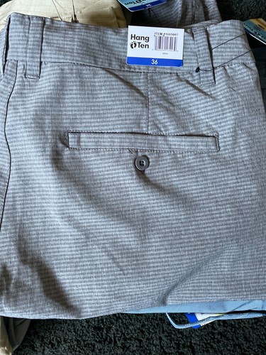 Hang Ten Herren 4-Wege Stretch Shorts schnelltrocknend blau, grau schwarz hellbraun 38 36 NEU - Bild 4 von 19