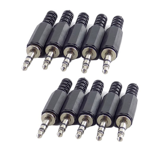 10X 3.5mm mono Headphone Plug 2 Pole Stereo Audio Male Jack Adapter Connector - Picture 8 of 8