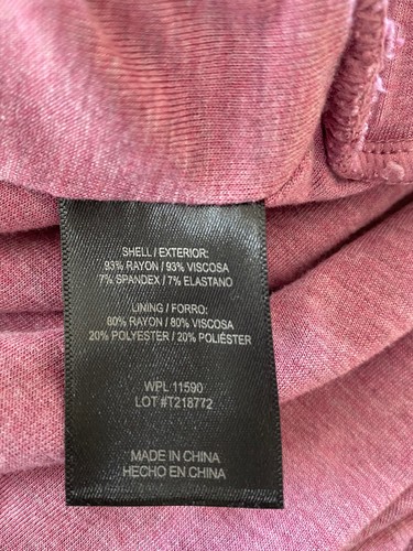 32 Degrees Cool T Shirt Dress Size Large Pockets Heathered Pink Jersey Knit - Picture 4 of 5