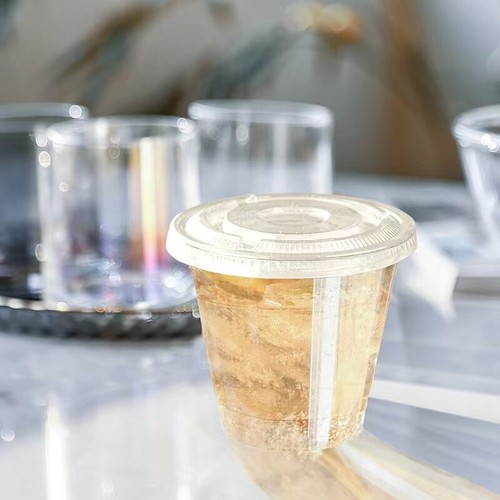 100 Set Clear Plastic Cups with Lids Disposable Ice Coffee Cups Drinking Cups - Picture 13 of 15